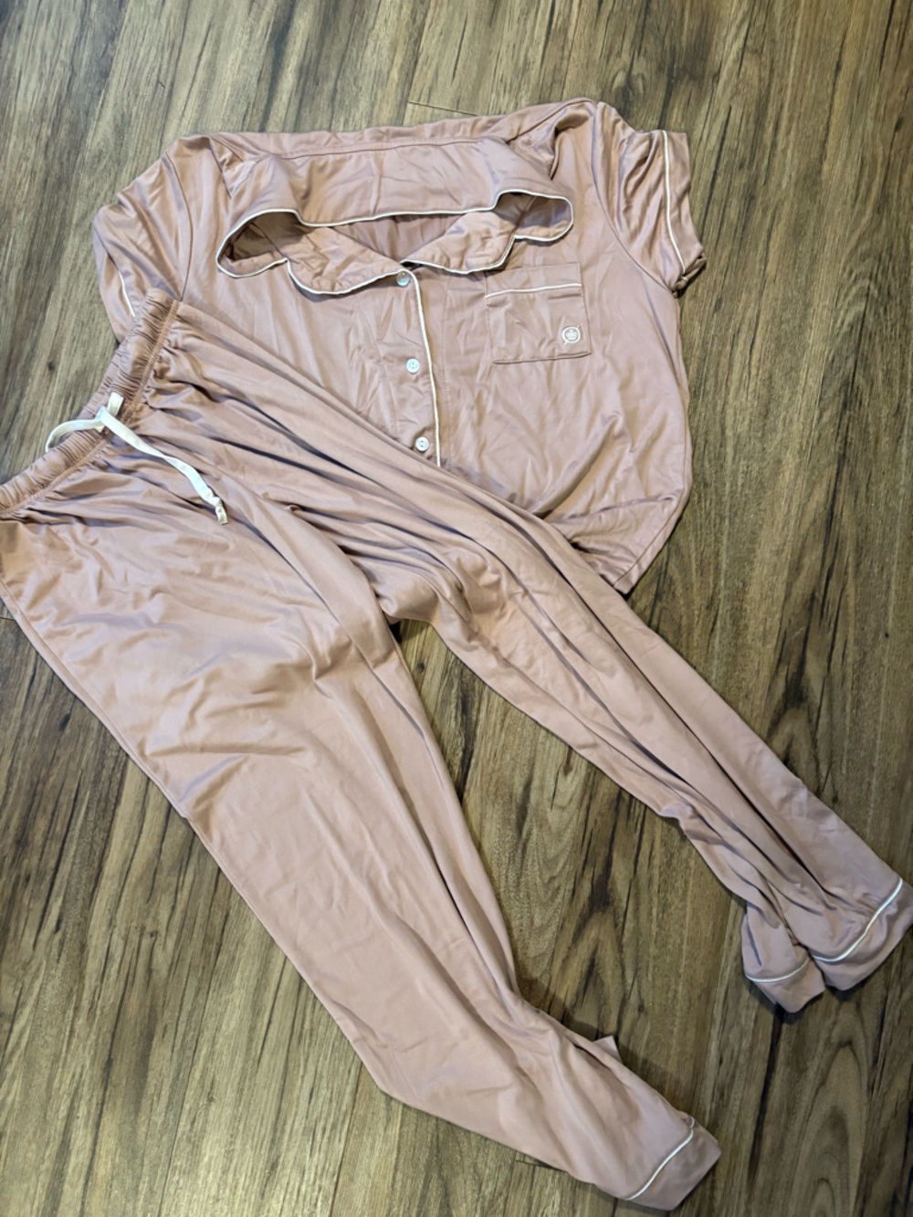 Born Satin Pajama Set in Dusty Pink
